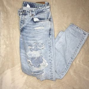 Ripped High Waisted Boyfriend Jeans